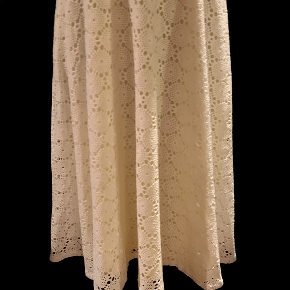 Black Label by EvanPicone White Lime Yellow Lace Dress - Picture 3 of 10